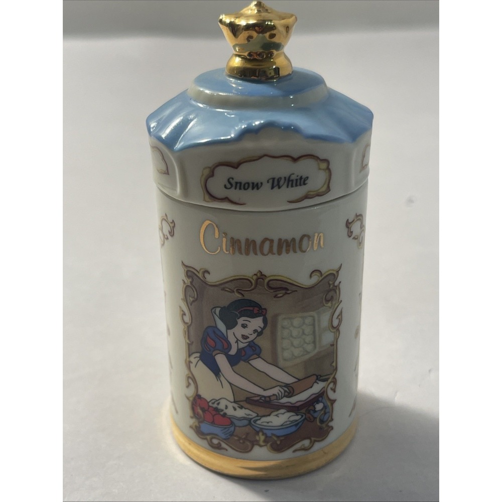 Lenox Disney Snow White Cinnamon Porcelain Spice Jar Collection 1995 Vintage - Picture 2 of 14